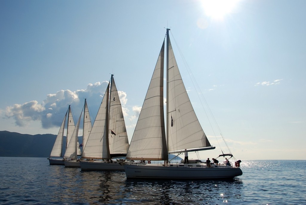 Sailing on a rally © Mariner Boating Holidays http://www.marinerboating.com.au
